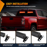 Nilight 144 LED Strobe Traffic Advisor Light Bar Red with Controller 2 in 1 Automotive Emergency Warning Flashing Police Windshield Lights Bars for Cars Tow Plow Trucks Construction Vehicles, view 5