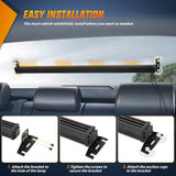 Nilight 144LED Traffic Advisor Strobe Light Bar with Controller Amber White Emergency Warning Lights Hazard Interior Front/Rear Windshield Flashing for Cars Plow Trucks Construction Vehicles, view 3