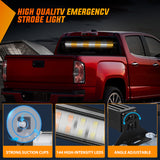 Nilight 144LED Traffic Advisor Strobe Light Bar with Controller Amber White Emergency Warning Lights Hazard Interior Front/Rear Windshield Flashing for Cars Plow Trucks Construction Vehicles, view 6