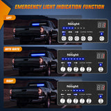 Nilight 144LED Traffic Advisor Strobe Light Bar with Controller Blue Emergency Warning Lights Hazard Interior Front/Rear Windshield Flashing for Cars Plow Trucks Construction Vehicles, view 4