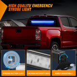 Nilight 144LED Traffic Advisor Strobe Light Bar with Controller Blue Emergency Warning Lights Hazard Interior Front/Rear Windshield Flashing for Cars Plow Trucks Construction Vehicles, view 5