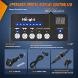 Nilight 144LED Traffic Advisor Strobe Light Bar with Controller Blue White Emergency Warning Lights Hazard Interior Front/Rear Windshield Flashing for Cars Plow Trucks Construction Vehicles, view 2