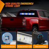 Nilight 144LED Traffic Advisor Strobe Light Bar with Controller Blue White Emergency Warning Lights Hazard Interior Front/Rear Windshield Flashing for Cars Plow Trucks Construction Vehicles, view 3