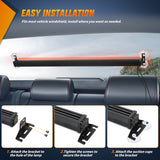 Nilight 144LED Traffic Advisor Strobe Light Bar with Controller Red Emergency Warning Lights Hazard Interior Front/Rear Windshield Flashing for Cars Plow Trucks Construction Vehicles, view 6