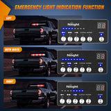 Nilight 144LED Traffic Advisor Strobe Light Bar with Controller Red White Emergency Warning Lights Hazard Interior Front/Rear Windshield Flashing for Cars Plow Trucks Construction Vehicles, view 4