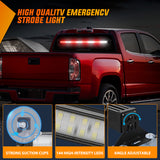 Nilight 144LED Traffic Advisor Strobe Light Bar with Controller Red White Emergency Warning Lights Hazard Interior Front/Rear Windshield Flashing for Cars Plow Trucks Construction Vehicles, view 5