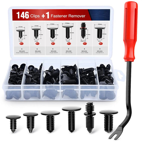 Nilight 147 Pcs Bumper Retainer Clips Car Push Retainer Kit