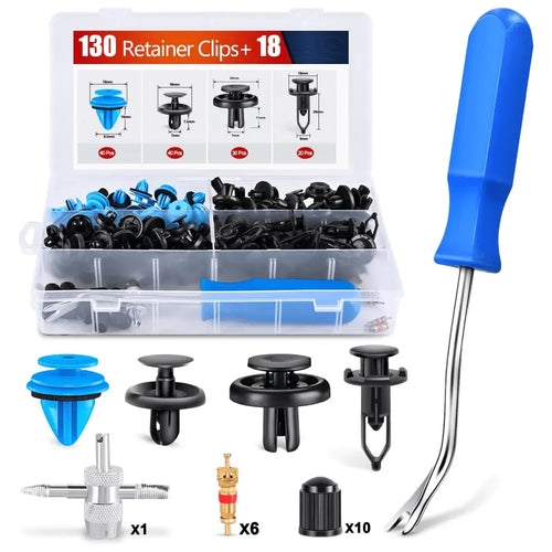 Nilight 148 Pcs Bumper Splash Shield Retainer Metal Insert Clips