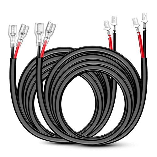 Nilight 2PCS 14AWG 10FT Wire Extension Kit LED Light Bar/Led Pods/LED Work Light