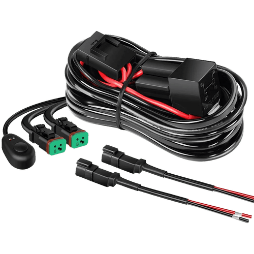 Nilight 14AWG 11.5FT DT Connector Wire Harness Kit 2 Leads W/ 12V On-Off Switch