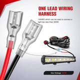 Nilight 14AWG Wire Harness Kit 1 Lead W/ 12V 3Pin Switch | 3 Fuses | 2 Spade Connectors, view 2