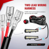 Nilight 14AWG Wire Harness Kit 2 Leads W/ 12V 3Pin Switch | 3 Fuses | 4 Spade Connectors, view 6