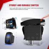 Nilight 14AWG Wire Harness Kit 2 Leads W/ 12V 5Pin Switch | 3 Fuses | 4 Spade Connectors, view 4