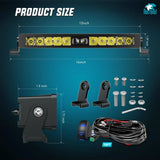 Nilight 14 Inch 11LED Single Row Spot Screw-Less Night Vision LED Light Bar | 18AWG Wire 5Pin Switch, view 2