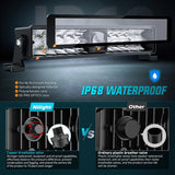 Nilight 14 Inch 21LED Dual Row Spot Flood Screw-Less Night Vision LED Light Bar | 16AWG Wire 5Pin Switch, view 6