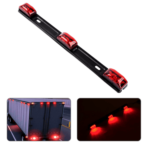 Nilight 14 Inch 9 LEDs Red Trailer Light ID Bar