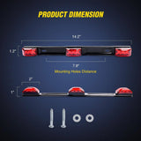 Nilight 14 Inch 9 LEDs Red Trailer Light ID Bar, view 2