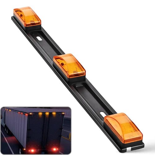 Nilight 14 Inch 9 LEDs Amber Trailer Light ID Bar