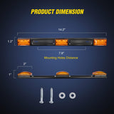 Nilight 14 Inch 9 LEDs Amber Trailer Light ID Bar, view 2