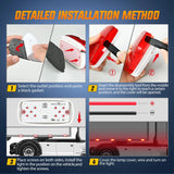 Nilight 14PCS Red Amber 10LED Rectangular Clearance Double Bullseye Marker Light, view 4