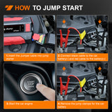 Nilight 1500A Car Battery Jump Starter for Up to 7.0L Gas & 5.5L Diesel Engines 12V Portable Jump Start Booster Pack Jump Box with Jumper Cables DC Output and LED Light, view 4