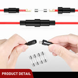 Nilight 150PCS Fast Blow Glass Fuses with 10PCS 5x20mm Inline Holder Screw Type16AWG 250V 0.1A 0.2A 0.25A 0.5A 1A 1.5A 2A 3A 4A 5A 8A 10A 12A 15A 20A Tube Fuse Assortment, view 4