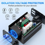 Nilight 150W Power Inverter 12V DC to 110V AC Car Charger Converter with 3.1A Dual USB Ports and 1 AC Outlets for Phones Tablets Laptop Computer Game Console Kindle iPad DVD Players Black, view 6