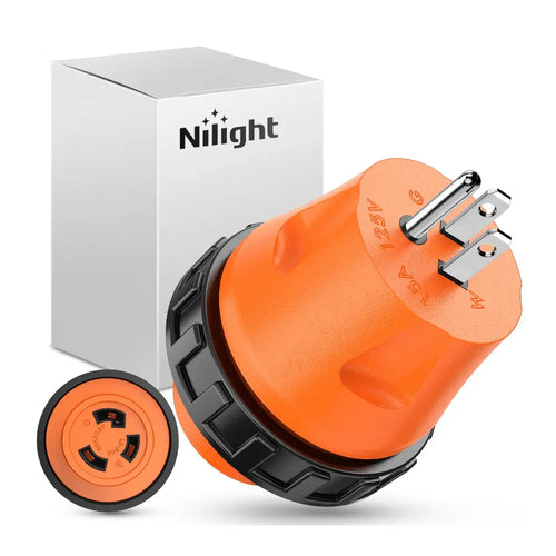 Nilight 15Amp Male to 30Amp Twist Lock Female Power Adapter