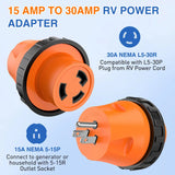 Nilight 15Amp Male to 30Amp Twist Lock Female Power Adapter, view 4