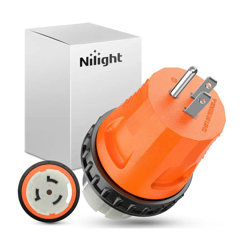 Nilight 15Amp Male to 50Amp Twist Lock Female Power Adapter