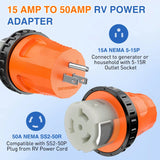 Nilight 15Amp Male to 50Amp Twist Lock Female Power Adapter, view 2