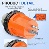 Nilight 15Amp Male to 50Amp Twist Lock Female Power Adapter, view 3