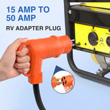 Nilight 15Amp to 50Amp RV Power Adapter 125 Volt Heavy Duty RV Plug 5-15P to 14-50R 15A Male to 50A Female Receptacle for RV/EV Camper Caravan Trailer Generator, view 3