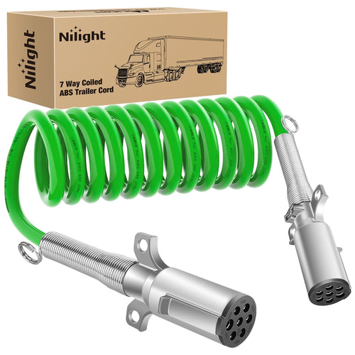 Nilight 15ft 7 Way to 6 Way Trailer Plug Adapter