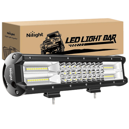 Nilight 15 Inch 216W 21600LM Triple Row Spot Flood Led Light Bar