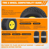 Nilight 15x6.00-6 Lawn Mower Tire, 15 Inch Pneumatic Rubber Tire with 3/4 Inch Axle Bore & 3 Inch Hub Length, Air-Filled Replacement Wheel for Riding Lawn Mowers, 1 Pack, view 4