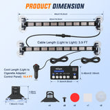 Nilight 162 LED Traffic Advisor Strobe Light Bar 2-in-1 Amber Blue Emergency Warning Hazard Lights with Controller 4 Switchable Color 36 Flash Pattern for Trucks Cars Tow Plow Construction Vehicles, view 6