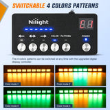 Nilight 162 LED Traffic Advisor Strobe Light Bar 2-in-1 Amber Green Emergency Warning Hazard Lights with Controller 4 Switchable Color 36 Flash Pattern for Trucks Cars Tow Plow Construction Vehicles, view 2