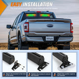 Nilight 162 LED Traffic Advisor Strobe Light Bar 2-in-1 Amber Green Emergency Warning Hazard Lights with Controller 4 Switchable Color 36 Flash Pattern for Trucks Cars Tow Plow Construction Vehicles, view 5