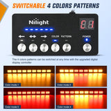 Nilight 162 LED Traffic Advisor Strobe Light Bar 2-in-1 Amber Red Emergency Warning Hazard Lights with Controller 4 Switchable Color 36 Flash Pattern for Trucks Cars Tow Plow Construction Vehicles, view 2