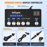 Nilight 162 LED Traffic Advisor Strobe Light Bar 2-in-1 Blue White Emergency Warning Hazard Lights with Controller 4 Switchable Color 36 Flash Pattern for Trucks Cars Tow Plow Construction Vehicles, view 2