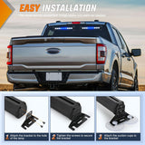 Nilight 162 LED Traffic Advisor Strobe Light Bar 2-in-1 Blue White Emergency Warning Hazard Lights with Controller 4 Switchable Color 36 Flash Pattern for Trucks Cars Tow Plow Construction Vehicles, view 5
