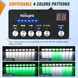 Nilight 162 LED Traffic Advisor Strobe Light Bar 2-in-1 Green White Emergency Warning Hazard Lights with Controller 4 Switchable Color 36 Flash Pattern for Trucks Cars Tow Plow Construction Vehicles, view 2