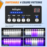Nilight 162 LED Traffic Advisor Strobe Light Bar 2-in-1 Purple White Emergency Warning Hazard Lights with Controller 4 Switchable Color 36 Flash Pattern for Trucks Cars Tow Plow Construction Vehicles, view 2