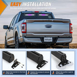 Nilight 162 LED Traffic Advisor Strobe Light Bar 2-in-1 Purple White Emergency Warning Hazard Lights with Controller 4 Switchable Color 36 Flash Pattern for Trucks Cars Tow Plow Construction Vehicles, view 5