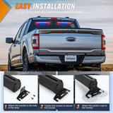 Nilight 162 LED Traffic Advisor Strobe Light Bar 2-in-1 Red Blue Emergency Warning Hazard Lights with Controller 4 Switchable Color 36 Flash Pattern for Trucks Cars Tow Plow Construction Vehicles, view 5