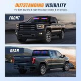 Nilight 162 LED Traffic Advisor Strobe Light Bar 2-in-1 Red Blue Emergency Warning Hazard Lights with Controller 4 Switchable Color 36 Flash Pattern for Trucks Cars Tow Plow Construction Vehicles, view 6
