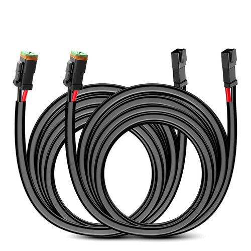 Nilight 2PCS 16AWG 10FT Wire Extension Kit 2Pin Socket DT Connector