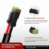 Nilight 2PCS 16AWG 10FT Wire Extension Kit 2Pin Socket DT Connector, view 4