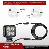 Nilight 2PCS 16AWG 10FT Wire Extension Kit 2Pin Socket DT Connector, view 6